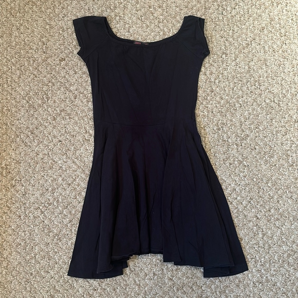 JOYCE LESLIE Navy Blue Skater Dress size M - Picture 1 of 3